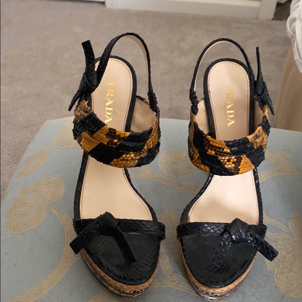 Prada platform heels